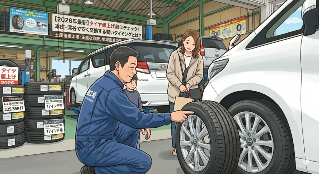 【2026年最新】タイヤ値上げ前にチェック!本庄・深谷で安く交換する賢いタイミングとは?