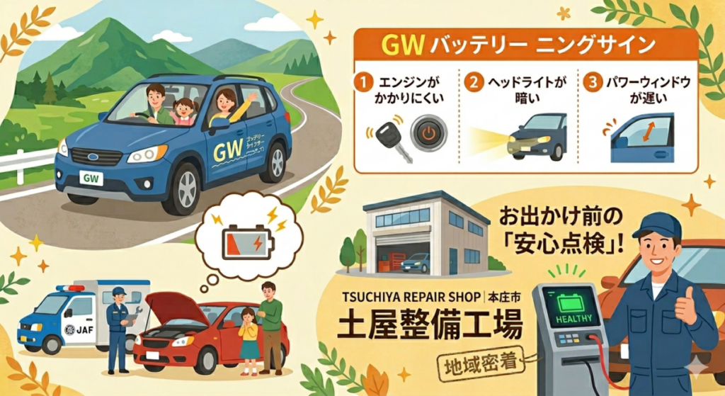 GWバッテリー点検