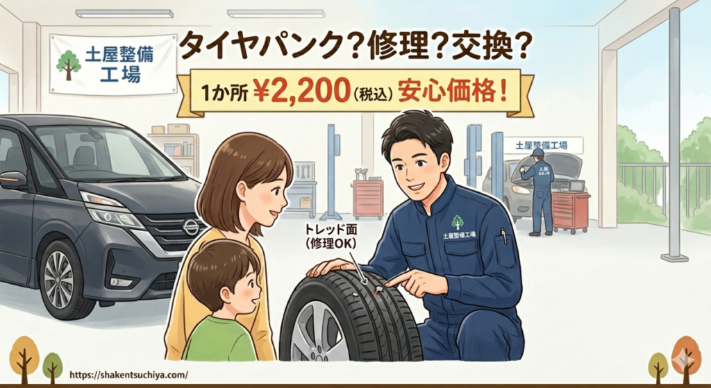 タイヤがパンク…修理費用はいくら？交換との見分け方やプロが教えるNG行動を解説