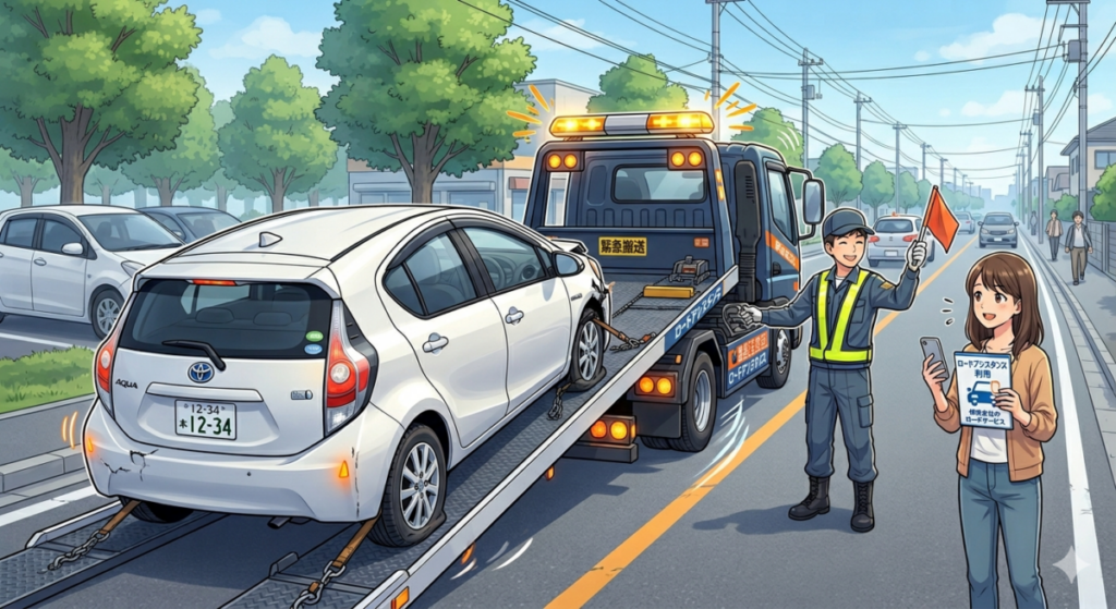 【本庄・深谷】車が突然動かなくなったら?任意保険の「無料レッカー」を使う全手順