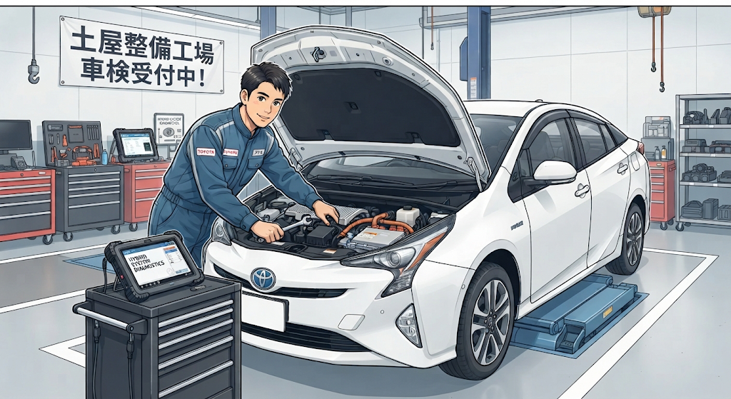 普通車 車検イラスト