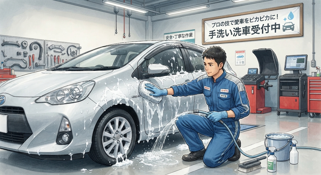 【本庄市・深谷市】愛車を傷つけない!土屋整備工場の「手洗い洗車」が2,200円で選ばれる理由